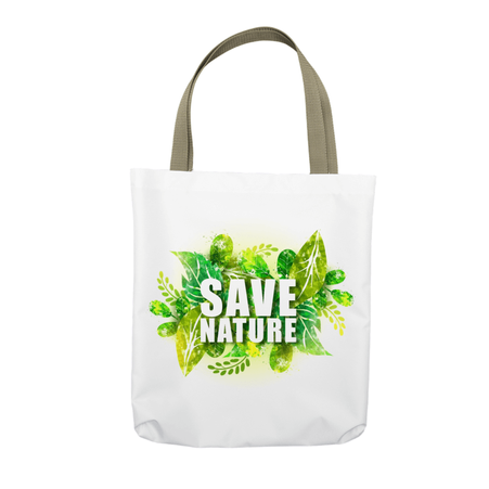 Shoulder bag white 38x40 cm - khaki handle