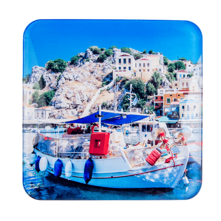 Acrylic coaster square 4MD / bark 9,5x9,5 cm - 10pcs