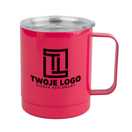 Steel mug 330 ml light color pink