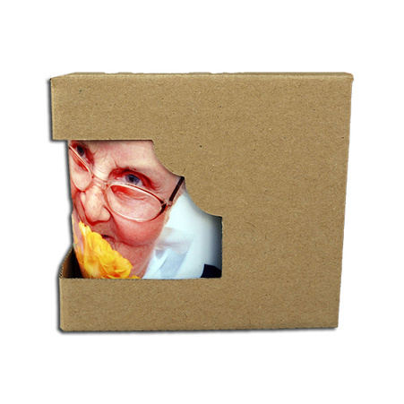 Cardboard packaging with window for 330ml cups - eco (set of 20pcs.)