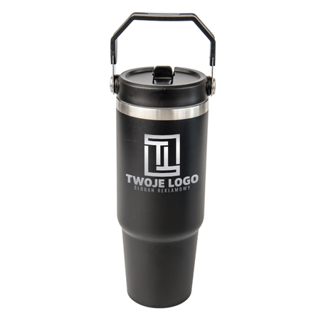 Trip 900 ml steel mug engraved/UV - black
