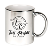 Satin mug metallic silver