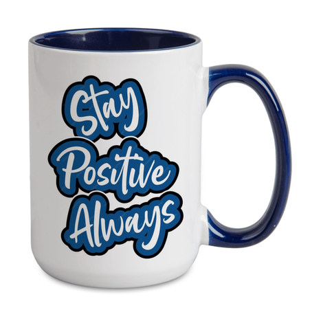 White mug 440 ml Combo - handle and inner navy blue carton 36 pcs.