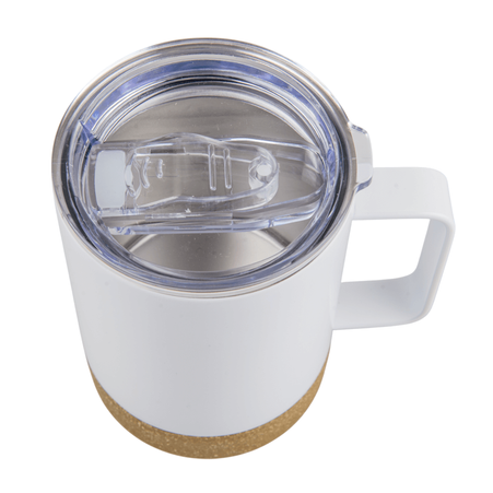 Kubek stalowy 360 ml z uchwytem, korkowy spód