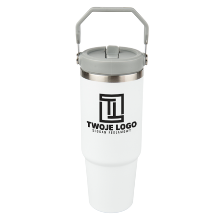 Trip 900 ml steel mug engraved/UV - white
