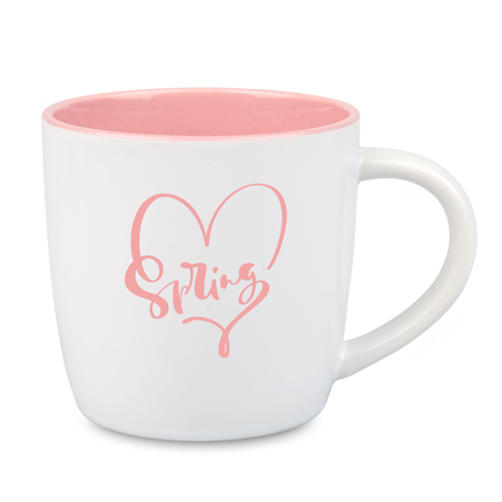 Boston mug for sublimation white - inside pink