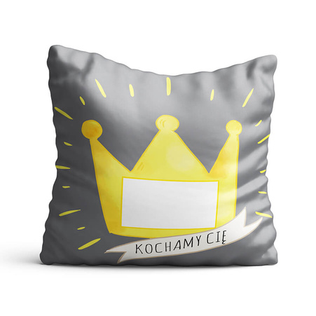 Photo soft pillowcase - pattern Daddy King of the house