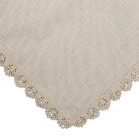 Linen table mat with lace trim - 42cmx32cm (set of 4 pcs)