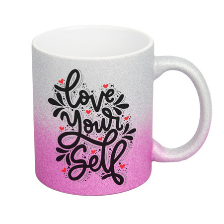 Silver and purple glitter cup carton 36 pcs.