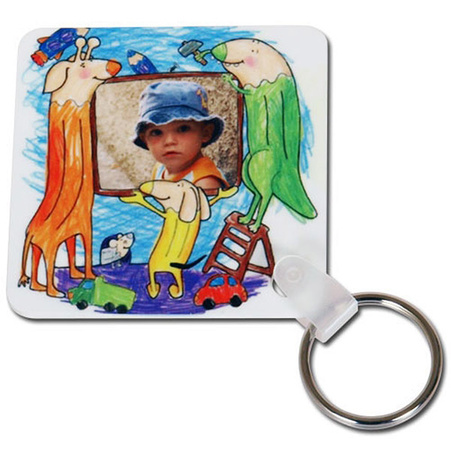 Unisub square polymer keychain (double-sided) (5524)