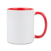 Combo SuperGlaze white mug - red handle and inside carton 36 pcs.