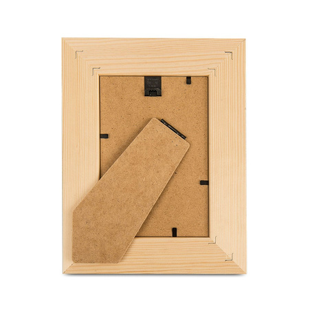 Raw wood frame for photos 10x15 wide - natural color