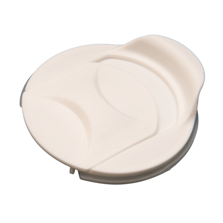 Mug 330ml with lid and cork bottom - white carton 36 pcs.