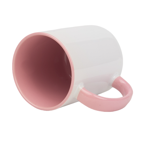 Combo white mug - pink inside and handle