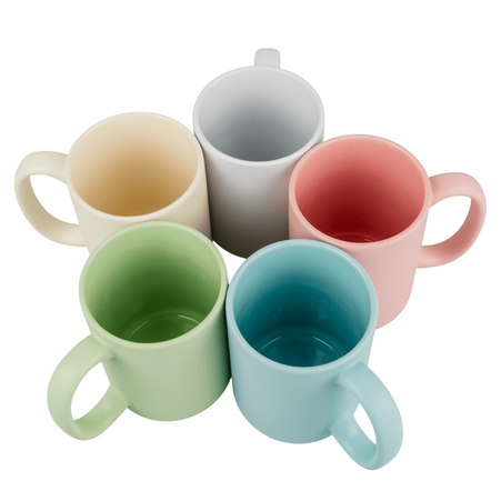 Mug 440 ml matte light color blue carton 36 pcs