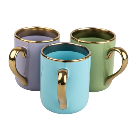 Elegant mug handle and rim gold - purple half pallet 360 pcs.