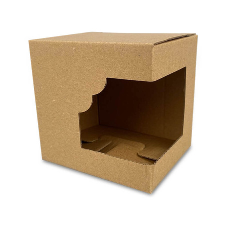 Cardboard packaging for Latte cups small with insert and window - eco (set of 10 pcs)