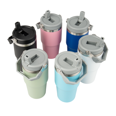 Kubek stalowy Trip 600 ml grawer/UV - jasnozielony