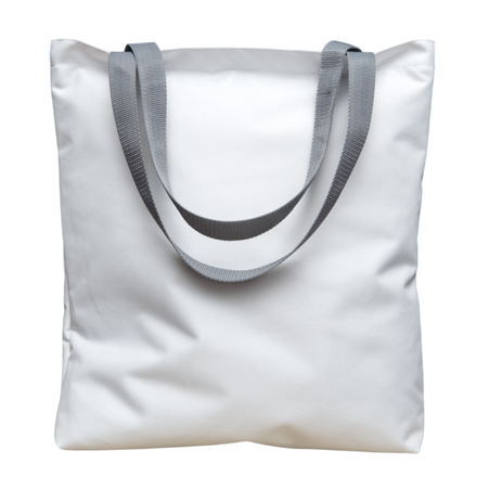 Torba na ramię biała 38x40 cm - uchwyt szary (komplet 10szt.)