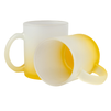 Glass mug frosted gradient dark yellow carton 36 pcs.