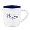 Boston mug for sublimation white - inside navy blue