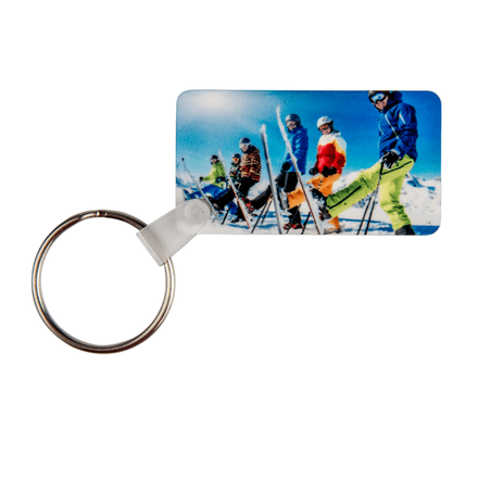 4MD aluminum key ring rectangular 30x55 mm (double-sided) - 10pcs