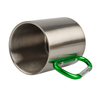Steel mug 300 ml - green carabiner