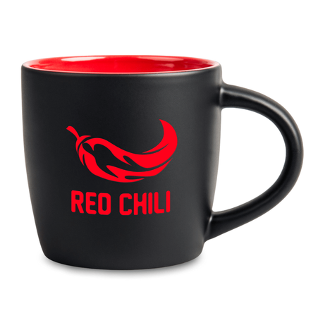 Boston mug for engraving matte black - red inside