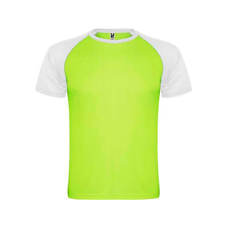 Green short sleeve sports shirt - white L