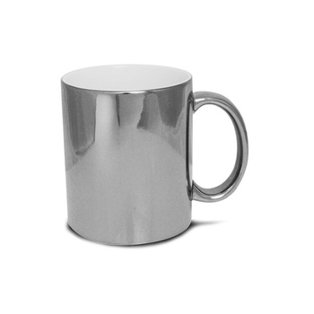 Mug metallic silver - shiny set of 36 pcs.