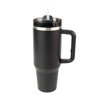 Kubek stalowy Travel 1200 ml grawer/UV - czarny