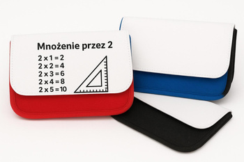 Piórnik kosmetyczka - kolor czerwony, czarny, niebieski ( komplet 3 szt.)