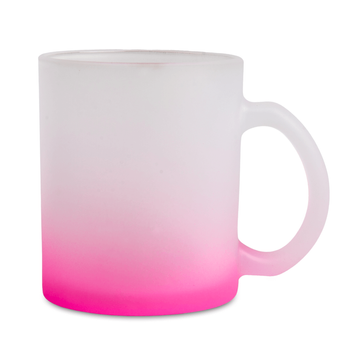 Kubek szklany szroniony gradient różowy karton 36 szt.
