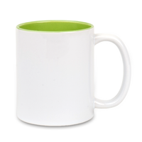 Mug white - light green inside carton 36 pcs.