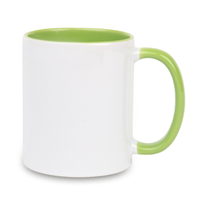 Combo white mug - handle and inside light green carton 36 pcs.