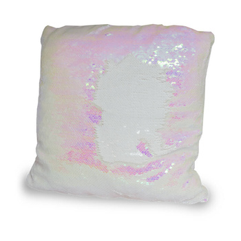 Sequined pillowcase - pearl pink/white