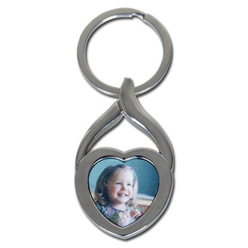 Metal key ring for sublimation - small heart