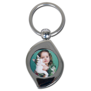 Metal key ring for sublimation - leaf