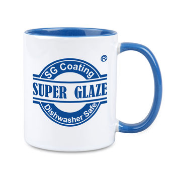Kubek biały Combo SuperGlaze - uchwyt i środek niebieski Cambridge