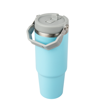 Kubek stalowy Trip 900 ml grawer/UV - jasnoniebieski