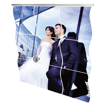 Mural aluminum tile white ( wave ) 15x15 ChromaLuxe (4035) - sale !