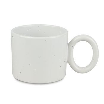 Kubek Ravenna 400 ml nakrapiany biały