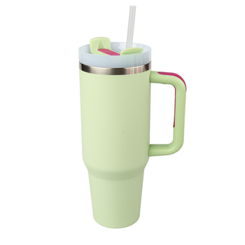 Kubek stalowy Travel 1200 ml grawer/UV - jasnozielony