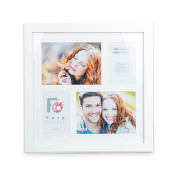 Wooden frame for several photos - Fotogaleria DRZ_E - 39x39 - white color