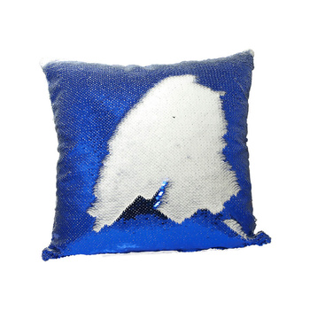 Sequin pillowcase - blue/white - sale !
