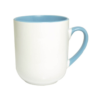 Coffee mug 290 ml Combo - handle and inside light blue, carton 36 pcs.