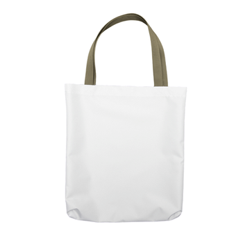 Torba na ramię biała 38x40 cm - uchwyt khaki (komplet 10 szt.)