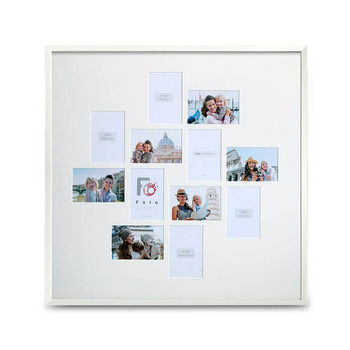 Ramka drewniana do kilku zdjęć  - Fotogaleria WHITE 70x70