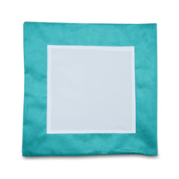 Poszewka 40x40 zamsz - błękitna + wkład