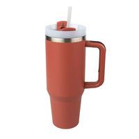 Kubek stalowy Travel 1200 ml grawer/UV - ceglasty